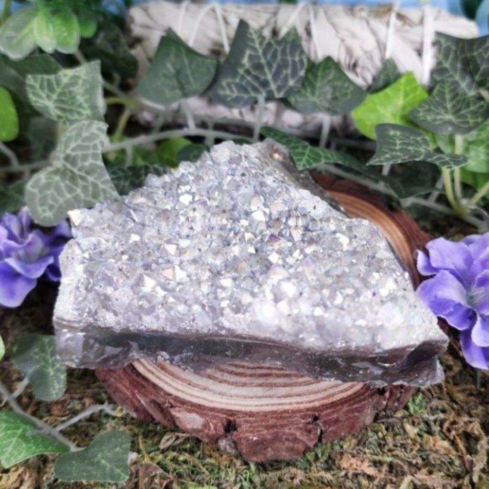 Amethyst Aura Crystal Cluster #6 - Picture 3 of 5